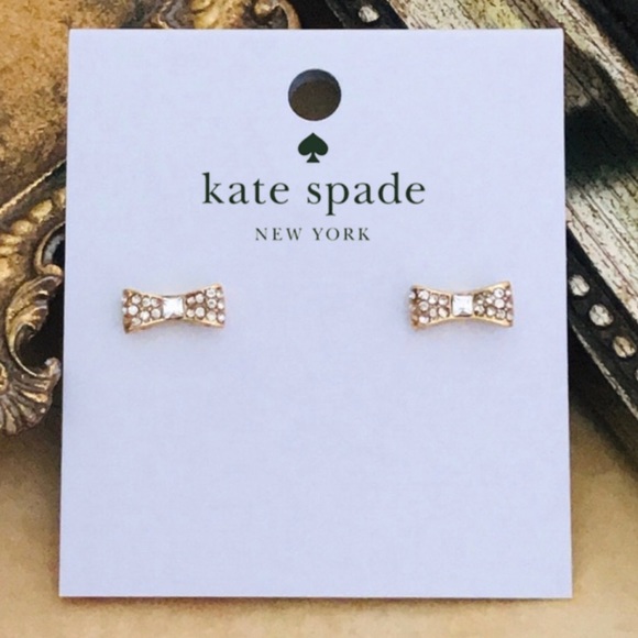 KATE SPADE • Gold Ready Set Bow Earrings - Picture 4 of 4